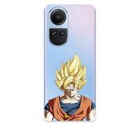 Custodia compatibile con OPPO Reno10 Ufficiale Dragon Ball Goku Super Saiyan per proteggere il tuo cellulare. Custodia in silicone trasparente flessibile con licenza ufficiale Dragon Ball