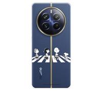 Custodia compatibile con Realme 12 Pro Plus 5G ufficiale di Peanuts con personaggi pedoni per proteggere il tuo cellulare. Carcasa in silicone trasparente flessibile con licenza ufficiale di Snoopy