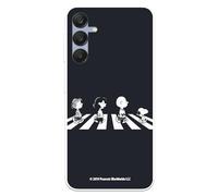 Custodia compatibile con Samsung Galaxy A25 5G, ufficiale Peanuts Beatles con personaggi per proteggere il tuo telefono cellulare, custodia flessibile in silicone trasparente con licenza ufficiale