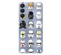 Custodia compatibile con Samsung Galaxy A25 5G Ufficiale Star Wars Modello Caschi per proteggere il tuo cellulare. Custodia in silicone trasparente flessibile con licenza ufficiale di Star Wars