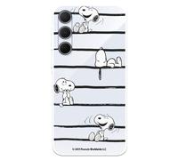 Custodia compatibile con Samsung Galaxy A35 5G Ufficiale di Peanuts Snoopy Righe per proteggere il tuo cellulare. Custodia in silicone trasparente flessibile con licenza ufficiale di Snoopy