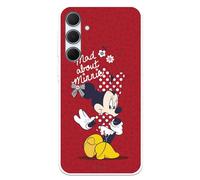 Custodia compatibile con Samsung Galaxy A35 5G Ufficiale Disney Minnie Mad About per proteggere il tuo cellulare. Custodia in silicone trasparente flessibile con licenza ufficiale Disney Classic
