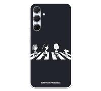 Custodia compatibile con Samsung Galaxy A35 5G Ufficiale Peanuts Personaggi Beatles per proteggere il tuo cellulare. Custodia in silicone trasparente flessibile con licenza ufficiale Snoopy