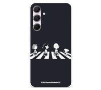Custodia compatibile con Samsung Galaxy A55 5G ufficiale dei personaggi dei Beatles di Peanuts per proteggere il tuo cellulare. Carcasa in silicone trasparente flessibile con licenza ufficiale di