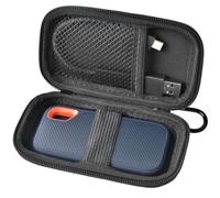 Custodia compatibile con SanDisk 1TB 2TB 500GB Extreme Portable SSD, adatta per unità a stato solido esterna SanDisk PRO, supporto per disco rigido per SDSSDE61/SDSSDE60/SDSSDE81 (solo scatola) (nero)