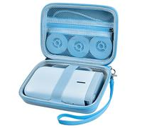 Custodia compatibile con stampante per etichette NIIMBOT D11, borsa per il trasporto per Phomemo D30 Mini Smart Label Maker stampante di etichette e carta, Blu