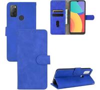 Custodia Compatibile con TCL 20E / TCL 20Y 6125F 6125D 6125H 6156D cover CASE STAND flip LIBRO magnetica GEL silicone TPU ECO PELLE portafoglio eco pelle taschini vano porta card (azzurro)
