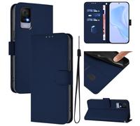 Custodia Compatibile con TCL 405 T506D / TCL 406 T506K / TCL 408 T507D T507U T507A TCL 406S / T506G Cover STAND flip LIBRO gel PORTAFOGLIO magnetica eco pelle porta carte vano card (BLU)