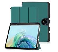 Custodia compatibile con TCL TAB 11 Gen 2（9465X) 11'' 2024 Tablet Cover antigoccia Sottile supporto pieghevole a tre coque con portapenne(Dark green)