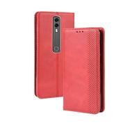 Custodia compatibile con Vodafone Smart V10 VFD730.Cassa del telefono Flip in pelle imitata con slot per carte Chiusura magnetica.Case Cover per Vodafone Smart V10 VFD730-White