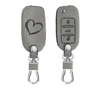 kwmobile Custodia Compatibile con VW Skoda Seat con 3 tasti - Cover Chiavi Auto Protezione Copri Telecomando - Copertina Copri Chiave Cuore