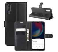 Custodia compatibile con WIKO VIEW 4 W-V851 V830 / VIEW 4 LITE W-V730 COVER flip LIBRO STAND GEL silicone eco pelle protezione magnetica portafoglio porta carte vano card (Nero)