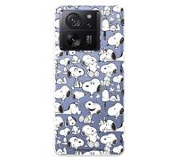 Custodia compatibile con Xiaomi 13T- Xiaomi 13T Pro Ufficiale Peanuts Snoopy Sagome per proteggere il tuo cellulare. Custodia in silicone trasparente flessibile con licenza ufficiale Snoopy
