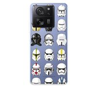 Custodia compatibile con Xiaomi 13T- Xiaomi 13T Pro Ufficiale Star Wars Modello Caschi per proteggere il tuo cellulare. Custodia in silicone trasparente flessibile con licenza ufficiale di Star Wars