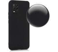 Custodia Compatibile con XIAOMI MI 10 LITE 5G M2002J9G M2002J9E / Mi 10 Lite Zoom Cover Protezione flessibile Gel Silicone TPU Morbida Matte Ultra Soft Slim Case (Nero)