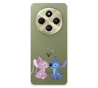 Custodia compatibile con Xiaomi Redmi 14C - Poco C75 Ufficiale Disney Angel & Stitch Bacio per proteggere il tuo cellulare. Custodia in silicone trasparente flessibile con licenza ufficiale di Lilo