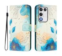 Custodia compatibile con ZTE Red Magic 11 Air Case PU Leather Flip Case 3D Creative Pattern Design Cover protettiva per ZTE Red Magic 11 Air, ramo fiorito