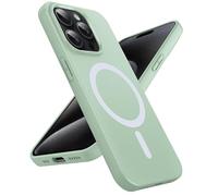 Custodia compatibile per iPhone 11 Pro: con magnete compatibile con MagSafe, custodia protettiva integrale in silicone liquido compatibile per iPhone 11 Pro, verde