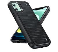 Custodia compatibile per iPhone 15 ProMax: custodia per iPhone 15 ProMax, a doppio strato, antiurto, in policarbonato rigido, testurizzata, morbida, nera