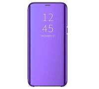 Custodia Compatibile Samsung A51/A71/A91 Cover Clear View Flip Specchio PC 360° Protezione con Funzione Stand Antiurto Ultra-Sottile Impermeabile Case per Galaxy A51/A71/A91 (A51, Viola Chiaro)
