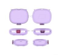 Custodia compatta antipolvere in TPU per auricolari JBL For Endurance Peak 4, trasporto sicuro e minimo ingombro (viola trasparente)