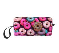 Custodia compatta con stampa a ciambella, borsa da trasporto minimalista, grande capacità per il trasporto protettivo