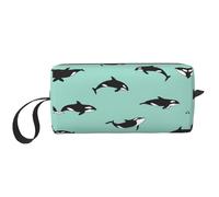 Custodia compatta con stampa balena dell'oceano Pacifico, borsa da trasporto minimalista, grande capacità per il trasporto protettivo