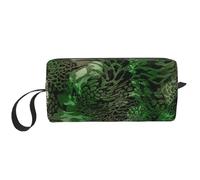 Custodia compatta con stampa serpente verde, borsa per il trasporto minimalista, borsa per il trasporto di grande capacità per il trasporto protettivo