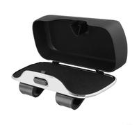 Custodia compatta per occhiali da sole in ABS per auto (nero) | Design compatto ed elegante, consente di risparmiare spazio sul cruscotto, presa sicura, impedisce lo scivolamento