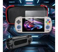 Custodia compatta per Retroid Pocket 6 Handheld Gamer con kit di protezione extra, resistente all'acqua, in EVA rigida, organizer per accessori e dischi, 25 x 12 x 5 cm (E)