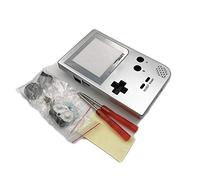 Custodia completa completa per Gameboy Pocket GBP Game Shell Case con kit di viti e pulsanti - Argento #2