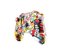 Custodia completa Red Graffiti-Data Frog per Xbox One S, custodia di ricambio idro-immersa e kit di pulsanti per