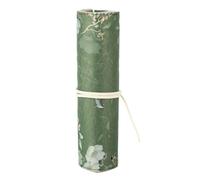 Custodia con Astuccio in Tela,Astuccio Tinta Unita Astuccio Arrotolabile Astuccio con Fodera in Lino Astuccio Portapenne Cinturino in Velluto di Pelle di Daino Stile Antico Cinese Borsa per matite