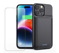 Custodia con batteria per iPhone 14 Pro Max/14 Plus/13 Pro Max, [2025 aggiornata] 8600 mAh, ultra sottile, portatile, custodia di ricarica per iPhone 13 Pro Max/14 Pro Max/14 Plus (6,7 pollici), nero
