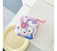 Custodia con cerniera 9,5x9,5 cm per auricolari, compatibile con Airpods, chiavetta USB, cavo dati, Kuromi, Cinnamoroll, Kitty, Mickey, Winnie,