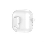 Custodia con chiusura automatica per Huawei Freeclip 2, con funzione di supporto e supporto di ricarica wireless, protezione resistente alle cadute, colore bianco e nero