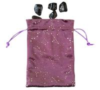 Custodia con coulisse per tarocchi, contenitore per piccole rune di tarocchi, borsa da viaggio per divinazione del destino, gioielli, cristalli, orecchini, collane, rune, pietre, dadi