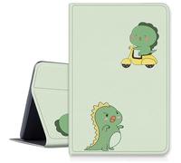 Custodia con dinosauro verde per iPad 9a/8a/7a generazione 10,2" 2021/2020/2019, custodia pieghevole in pelle PU antiurto con funzione di accensione/spegnimento automatico per iPad da 10,2 pollici