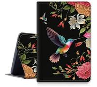 Custodia con fiori di colibrì per iPad Air 11 pollici 2024 M2, custodia antiurto pieghevole in pelle PU regolabile con auto sleep/wake per iPad Air Case 2024 Air M2 da 11 pollici