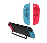 Custodia con Impugnatura in Silicone per Switch 2, Morbida Impugnatura Antiscivolo Antigraffio a Prova di Polvere per Switch 2 Gamepad (Blu+rosso)