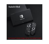 Custodia con logo nero 2-Candy Color per Nintendo Switch Oled Game Console JoyCon Controller Guscio Morbido in