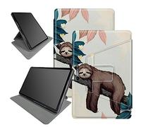 Custodia con motivo bradipo per Microsoft Surface Go 3 2021 / Surface Go 2 2020 / Surface Go 2018 tablet da 10 pollici, rotazione a 360 gradi con angoli di visione multipli con auto sleep/wake