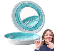 Custodia con specchi, custodia per guardia notturna, contenitore portaoggetti | Aligner Case Braces Caso fermo contenitore contenitore parziale per fermo cura dentale Brace per riporre