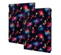 Custodia con stampa arcobaleno note compatibile con iPad di 9a/8a/7a generazione, custodia per tablet compatibile con custodia per iPad da 10,2 pollici, accensione e spegnimento automatico, supporto a