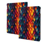 Custodia con stampa di foglie arcobaleno compatibile con iPad di 9a/8a/7a generazione, custodia per tablet compatibile con custodia per iPad da 10,2 pollici, accensione e spegnimento automatico