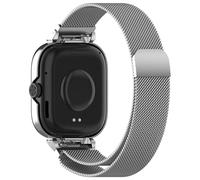 Custodia con struttura in metallo con cinturino integrato per Redmi Watch 4 Silver