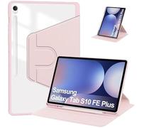 Custodia con supporto girevole a 360° in acrilico adatta for Samsung Galaxy Tab S10 FE Plus 13.1" SM-X620 con portapenne(Pink)