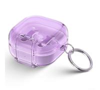 Custodia con supporto integrato per Galaxy Buds4 Pro, robusta copertura paraurti per fotocamera ultra sottile e leggera, accessorio da viaggio 5,8 cm (viola traslucido)