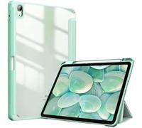 Custodia con supporto tri-pieghevole adatta for Apple iPad A16 11th 11 2025 Cover posteriore antiurto in acrilico trasparente con portapenne(Light green)