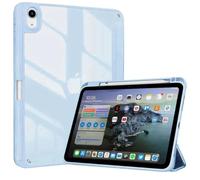 Custodia con supporto tri-pieghevole adatta for Apple iPad A16 11th 11 2025 Cover posteriore antiurto in acrilico trasparente con portapenne(Sky Blue)